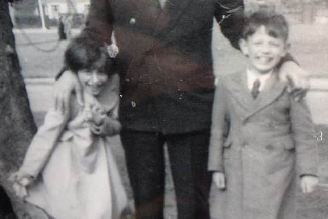 Alf Heath with David and his sister Carole