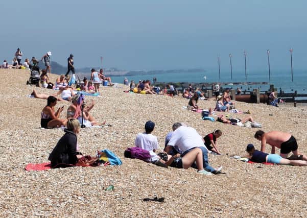 Bognor beach on what was supposed to be the hottest day of the year so far. Photo by Neil Cooper SUS-200520-151812001