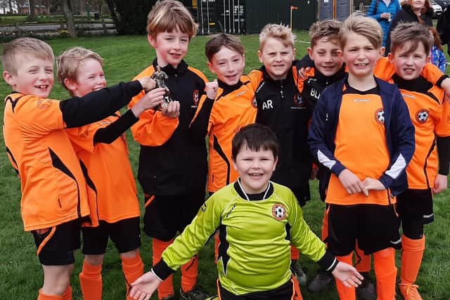 Vicky Tucker, who helps run Whyke United with husband and club secretary Martin, asked people to support the application 'so we have got a new home'. Pictured is the club's under 9s team
