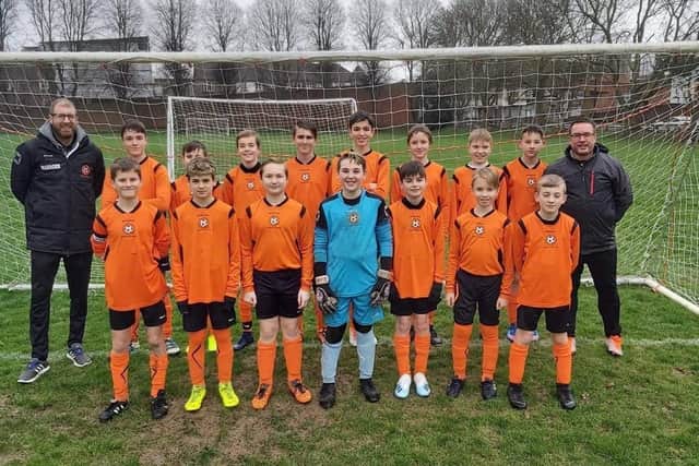 Vicky said lockdown has left Whyke United in 'limbo'. Pictured is the club's under 13s team who were Division C cup finalists