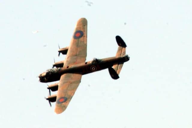 The Lancaster flying over Shoreham in 2013. Picture: Stephen Goodger S36749H13