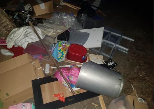 The dumped rubbish. Photo: Chichester Police/Twitter