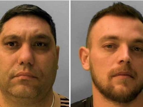 Marian Ghita and Cristian Rusu were among four masked men who broke into the store in March. Two further suspects remain outstanding. Photo: Sussex Police