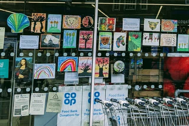 Broadwater CE Primary School's community art gallery at The  Co-op in Broadwater