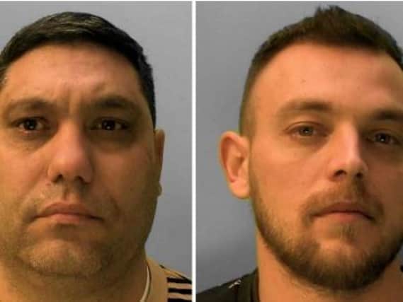 Marian Ghita and Cristian Rusu were among four masked men who broke into the store in March. Two further suspects remain outstanding. Photo: Sussex Police