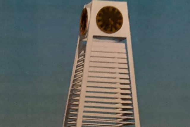 The proposed redesign of the clock tower in Littlehampton town centre