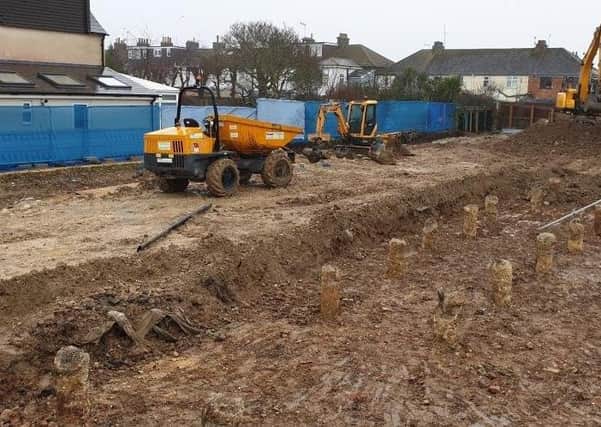 Work progresses on the Cecil Norris House site in Shoreham