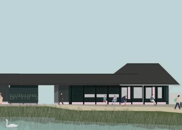 Designs for the new cafe building in Brooklands Park