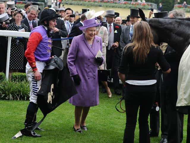 Ryan Moore and The Queen after Estimate's win in the 2013 Gold Cup at Royal Ascot / Picture: Getty