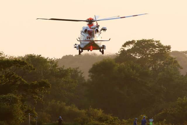 The casualty was flown toSt Richard's Hospital in Chichester by the Coastguard helicopter