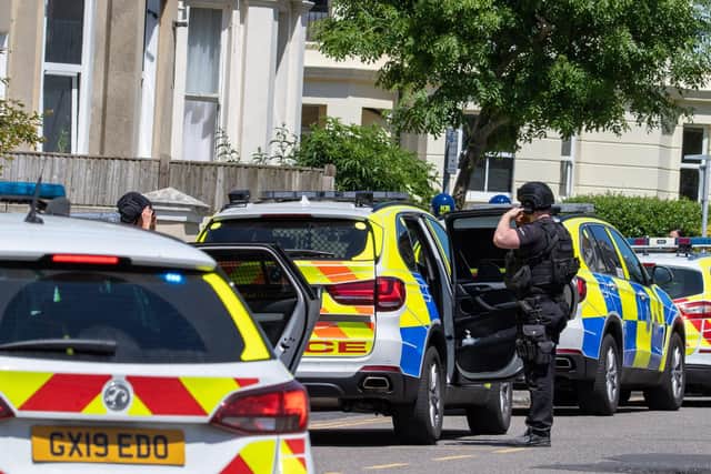 Armed police in Eastbourne - Man arrested after 'domestic incident'
