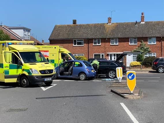 B2104 Langney Rise is reportedly closedboth ways after the accident. Photo: Dan Jessup