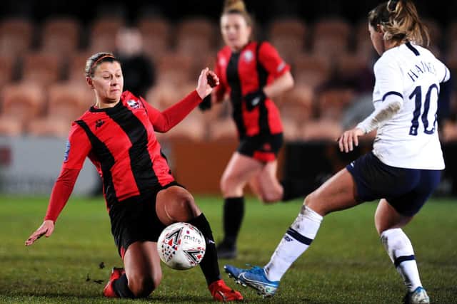 Lewes Women in cup action against Tottenham last December / Picture: Getty
