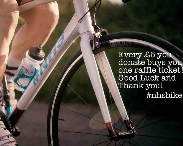 The Bike Side is raffling off this unique NHS bike for NHS Charities Together