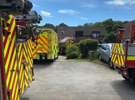 Two appliances from Midhurst joined a crew from Haslemere at the property