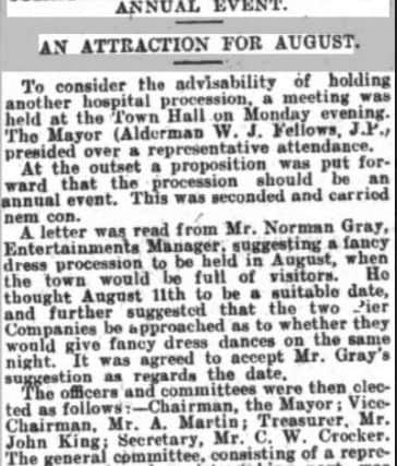 Cutting from the Hastings & St Leonards Observer dated June 1926