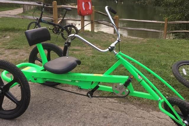 The unique green tricycle