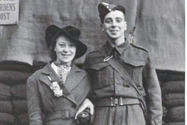 Eileen and Dennis on their wedding day in January 1940