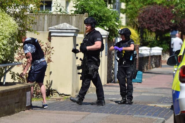Armed police called to Compton Street in Eastbourne May 25
