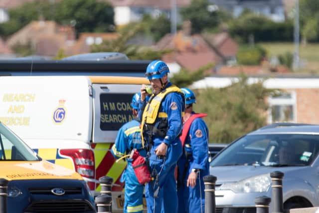 Emergency crews at Seaford Head. Picture: Daniel Moon