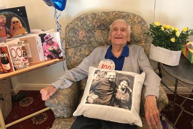 Cyril Shorten celebrates his birthday at Hollywynd care home in Worthing