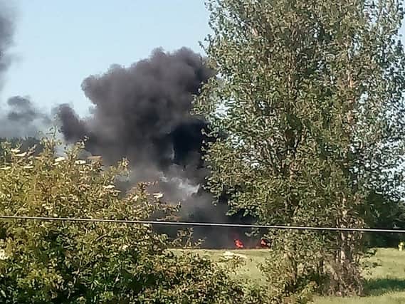 According to an eye-witness, the fire is 'raging' and black smoke has beenseen in the skies at Felpham