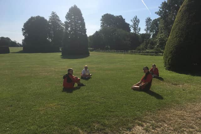 In their groups of 15, pupils had a balanced mix of lessons and outdoor breaks, including a picnic lunch under the trees.