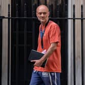 LONDON, ENGLAND - MAY 24: Dominic Cummings, special adviser to the prime minister, leaves 10 Downing Street on May 24, 2020 in London, England. On March 31st 2020 Downing Street confirmed to journalists that Dominic Cummings was self-isolating with COVID-19 symptoms at his home in North London. Durham police have confirmed that he was actually hundreds of miles away at his parent's house in the city. (Photo by Chris J Ratcliffe/Getty Images) PNL-200206-111747003