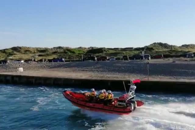 The lifeboat was called out to help a yacht close to being grounded