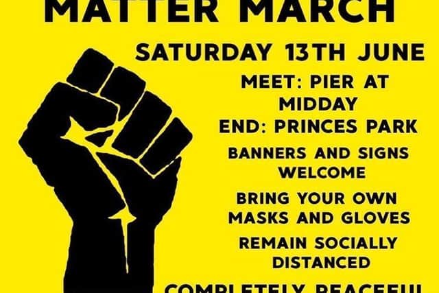 A Black Lives Matter protest march is being held in Eastbourne SUS-200406-170018001
