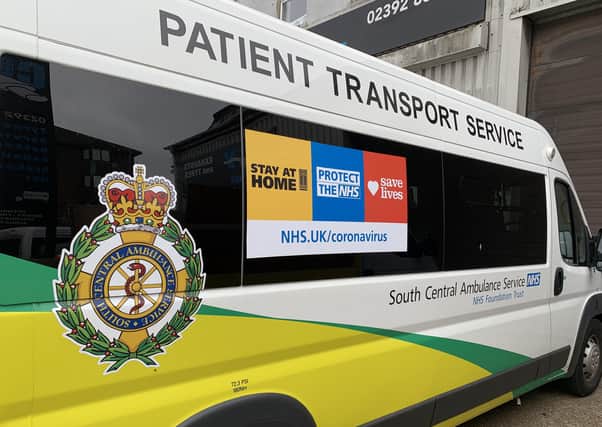 A South Central Ambulance Service patient transport service vehicle   Picture: Ben Fishwick PPP-201105-115932003