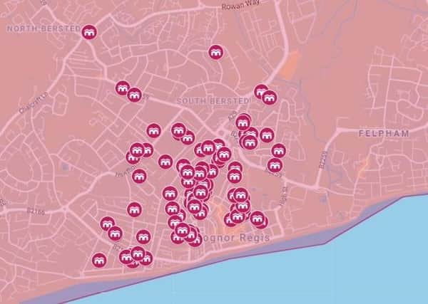 Licensed HMOs mapped out in Bognor Regis
