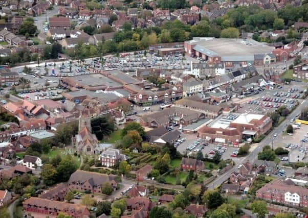 Aerial view of Hailsham High Street