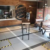 The dining area of Fontwell Burger King