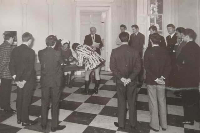 Jeanne as a JP swearing in the new Police Constables in the 1960s