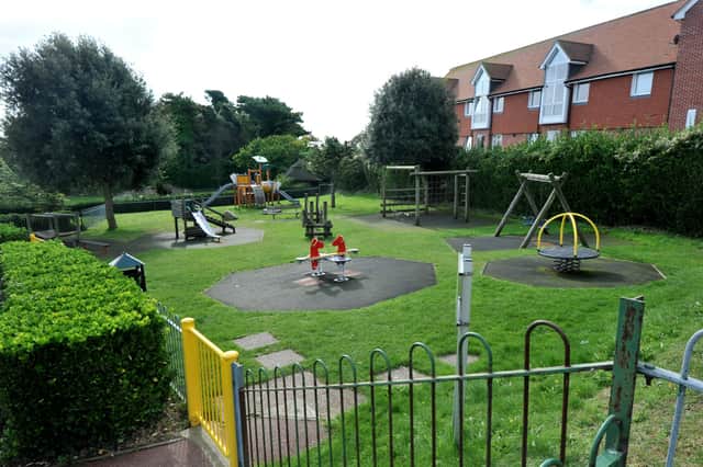The childrens playground at Helen Gardens on Duke's Drive Eastbourne. October 18th 2013 E43012P ENGSUS00120131018151745