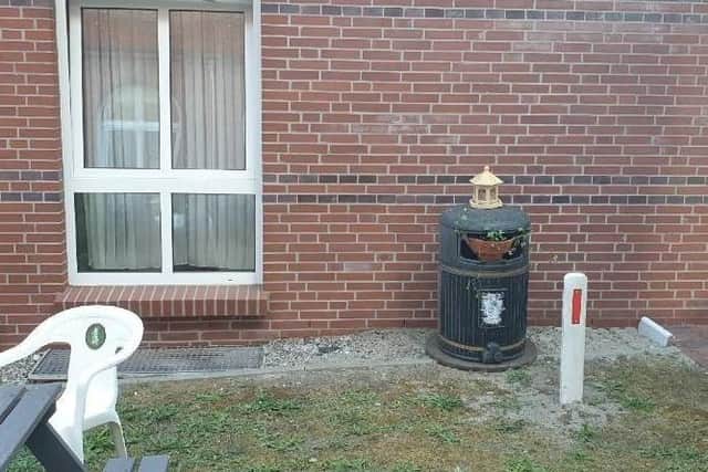 The bin at its new home in Germany