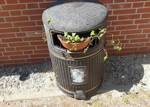 The bin at its new home in Germany
