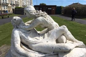 The statue of Edith and Harold in St Leonards. Picture: Ian Jarman SUS-180228-153735001