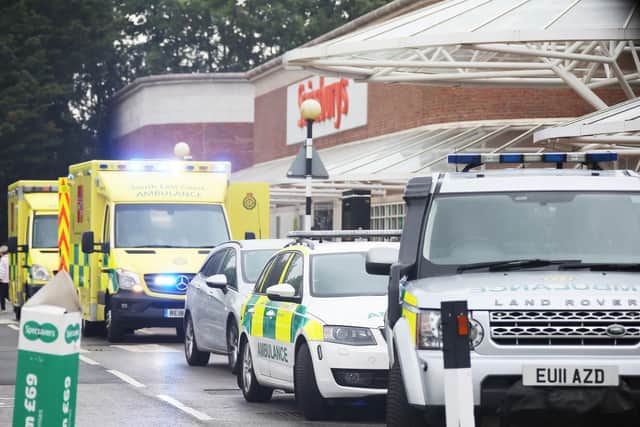 Emergency services have been pictured at the Sainsbury's store on Westhampnett Road