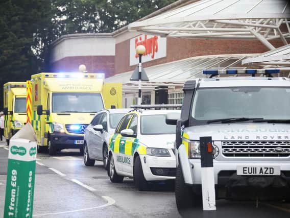 Emergency services have been pictured at the Sainsbury's store on Westhampnett Road