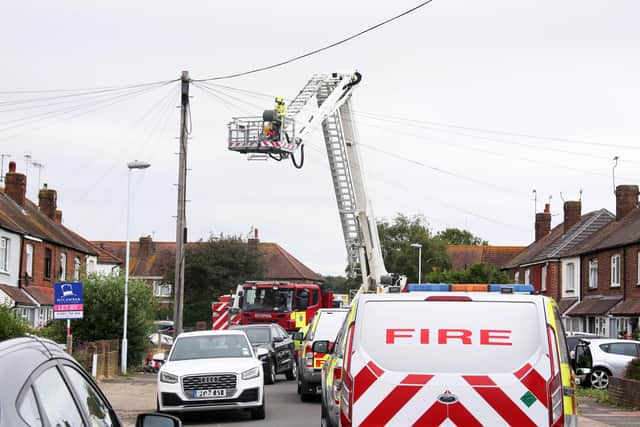 The fire service attended an incident in Ham Way