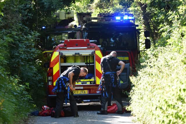 The paraglider was rescued from a tree in Ranscombe Lane - Photo by Dan Jessup SUS-200616-181546001