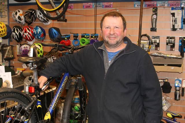 Owner of Spokes Cycles bike shop in Beach Road, Littlehampton, Andrew Sleeman. Picture: Derek Martin