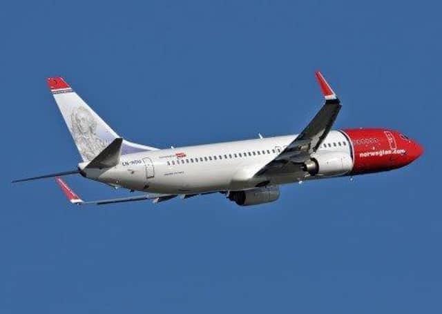 A Norwegian plane. Picture from Norwegian SUS-200617-084622001