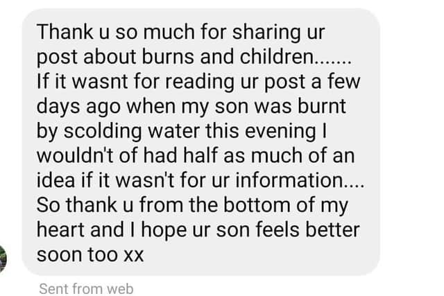 A message from someone who said Claire James' viral Facebook post helped them SUS-200617-154339001
