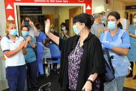 Donna Morgan leaves St Richard's Hospital after 92 days