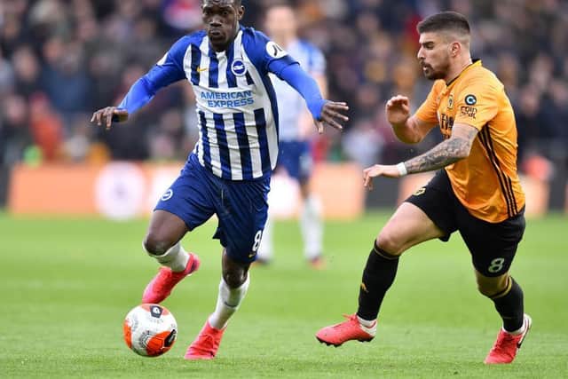 Brighton midfielder Yves Bissouma was man of the match at Wolves