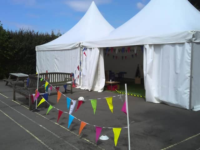 The installation is now known as Meerkat Marquee and will be the new home for a bubble of Year 1 children