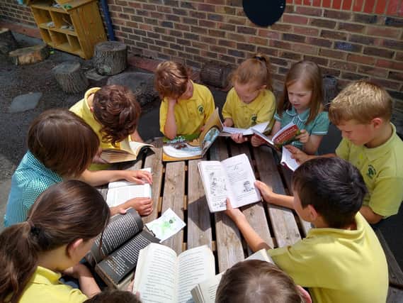 Pupils at Robsack Wood Primary Academy reading. Picture taken in summer 2019 SUS-200619-144658001